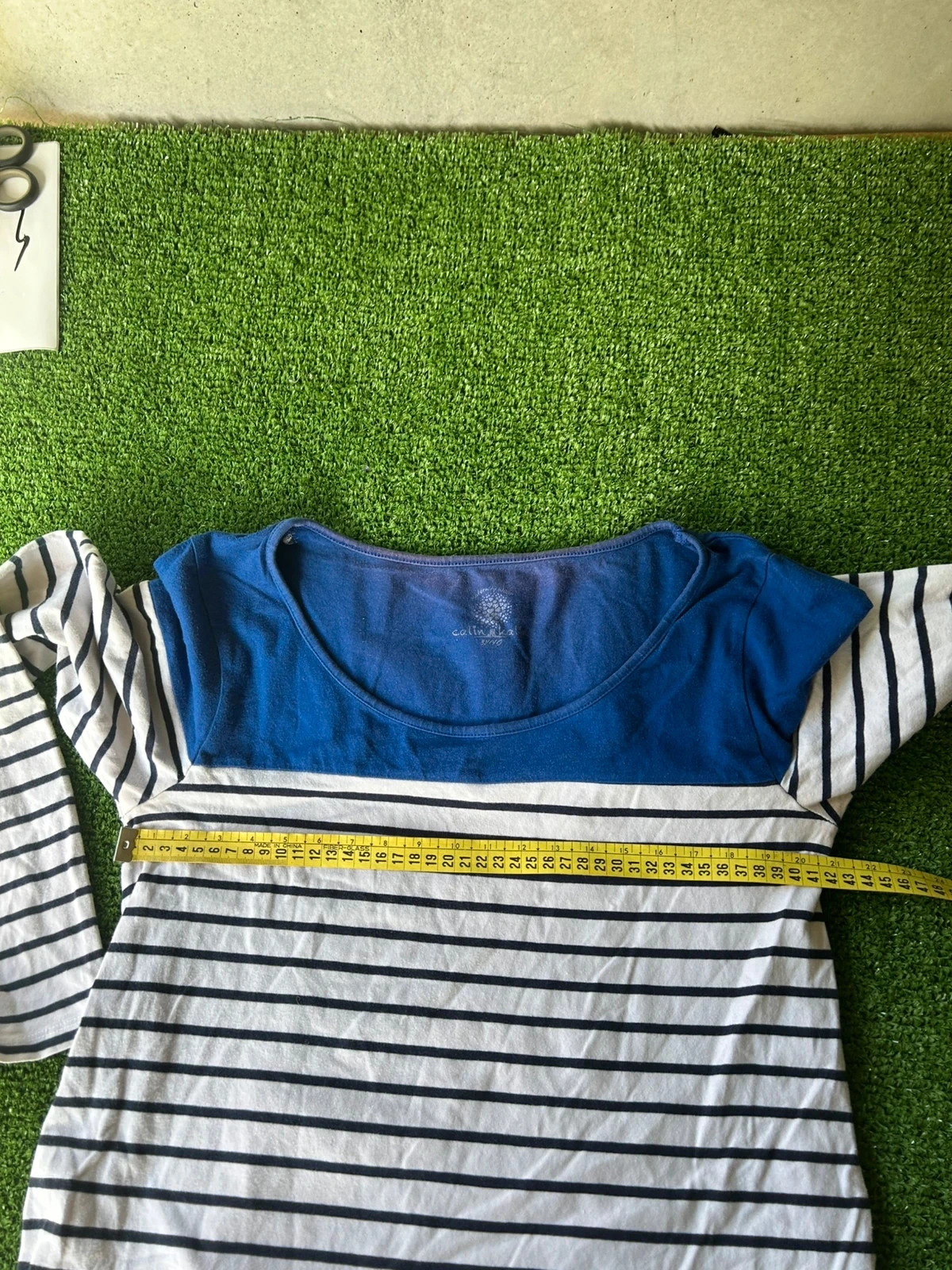 Blusa de manga larga azul marino blanco Calin Kalin – photo 8
